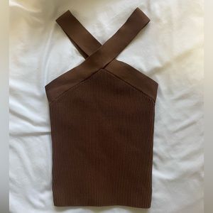 ARITZIA sculpt knit criss cross tank